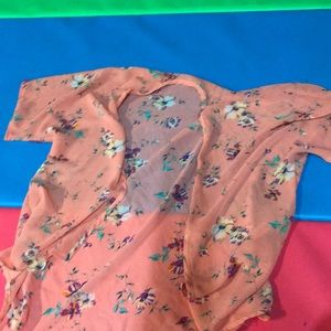 girls flowery cardigan